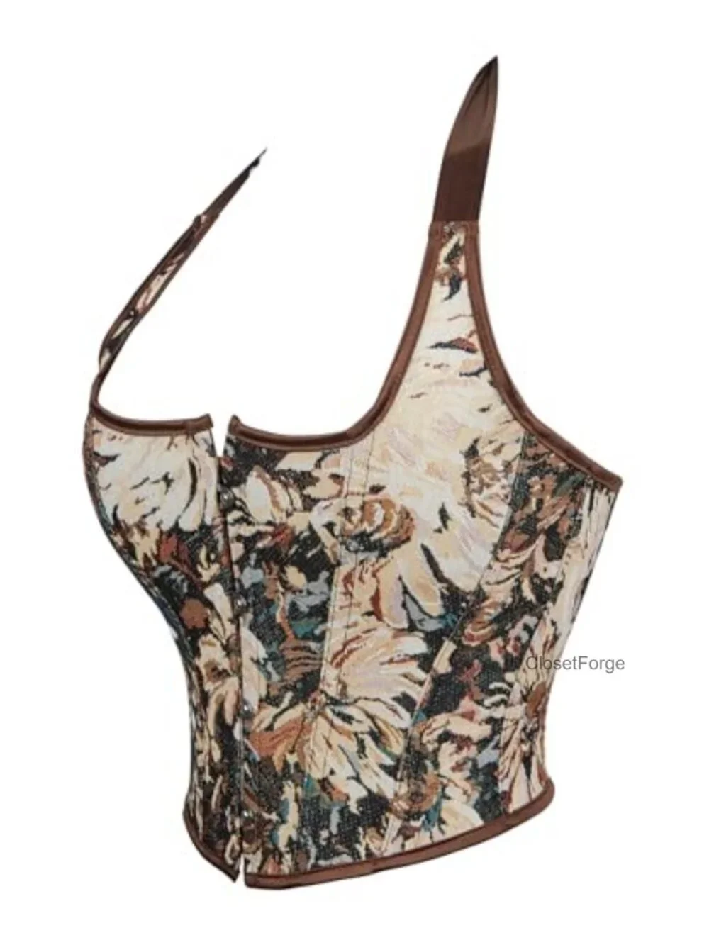 Strapless Lace Underbust Corset Bustier with Flat Steel Boning